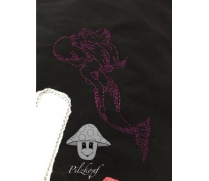 Stickserie - Meerjungfrau Redwork